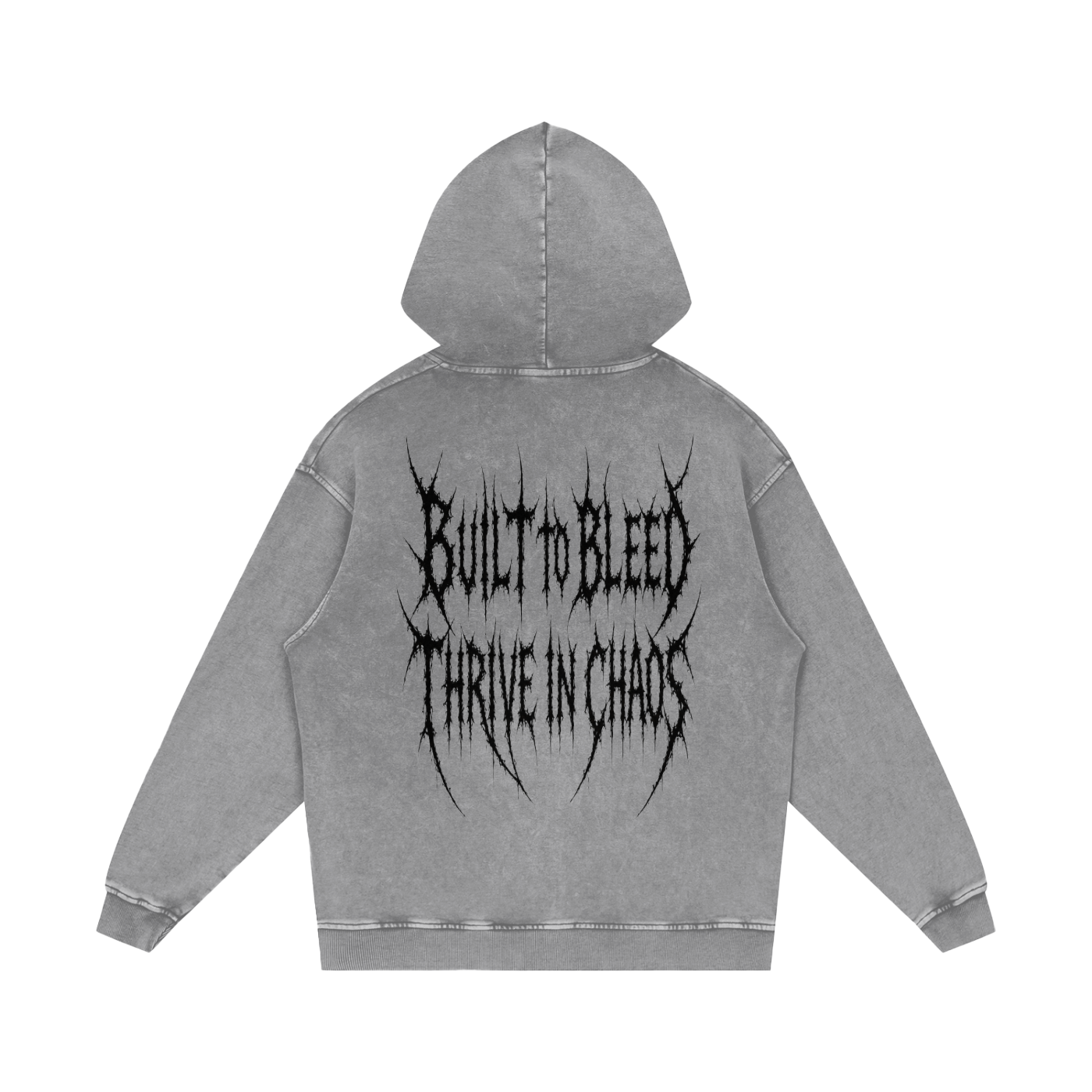 Grey Cvlted Stone Wash Hoodie